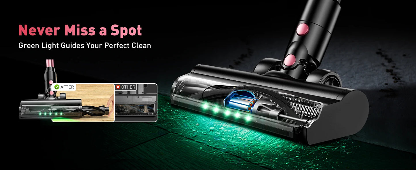 Cordless Vacuum Cleaner, 55Kpa/500W/45min 10 in 1 Powerful Stick Vacuum Cleaner for Home Pet Hair/Hard Floor/Carpet