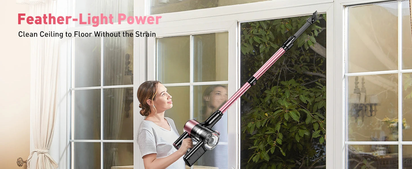 Cordless Vacuum Cleaner, 55Kpa/500W/45min 10 in 1 Powerful Stick Vacuum Cleaner for Home Pet Hair/Hard Floor/Carpet