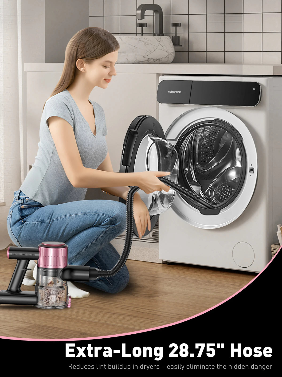 Cordless Vacuum Cleaner, 55Kpa/500W/45min 10 in 1 Powerful Stick Vacuum Cleaner for Home Pet Hair/Hard Floor/Carpet